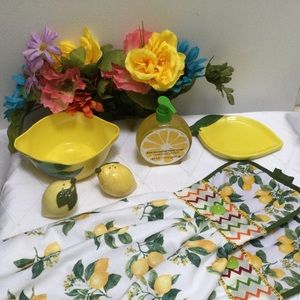 Lemon Hanging Kitchen Towel Bundle. 7pcs